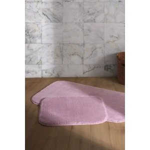 Banyo Paspas Takımı 2li Kaydırmaz Tabanlı Peluş Dokuma Doly Gülkurusu