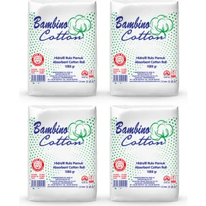 Bambino Cotton Hidrofil Rulo Pamuk 1000 gr x 4
