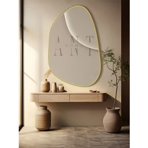 Ant Home Asimetrik Ayna 75X55 cm Konsol Aynası, Dresuar Aynası, Duvar Aynası, 1.Şişecam Ayna