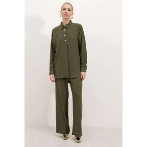 6631 Oversize Alt-Üst Takım - Koyu Haki