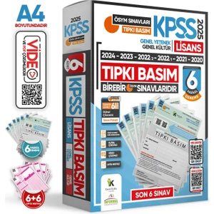 2025 KPSS Lisans ÖSYM Çıkmış Soru Tıpkı Basım 6lı Deneme Paketi Video Çözümlü Türkiye Geneli