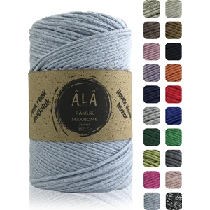 Ala Depo Pamuk Makrome Ipi 2mm Cotton Zincir Makrome Çanta Ipi Supla Ipi Koton Ip 250 Gram Bebe Mavi