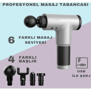 Masaj Aleti Profesyonel 6 Kademeli Sarjlı 4 Farklı Başlık