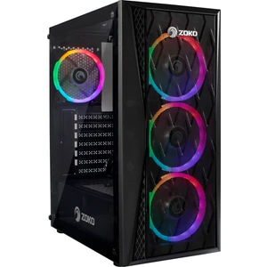 Melody 4X12 cm Auto Rainbow Fanlı Temperli Cam Mesh Panel Atx Gaming Bilgisayar Kasası