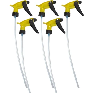 Kimyasala Dayanıklı Triger Sprey Başlık - Sarı, Fısfıs Sprey Başlığı 1 Lt Uyumlu 5 Adet