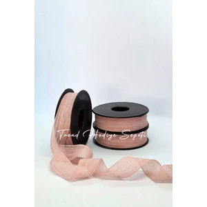 Trend Hediye Sepeti 2.5 cm 20 Metre Keten Kurdele Nopeli , Çeyiz Sandığı , Nikah Şekeri Hediyelik