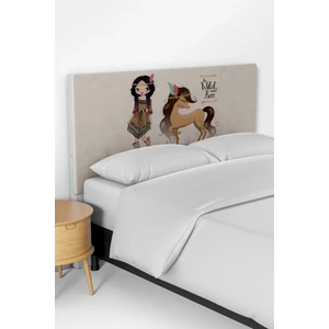 Talia Home Kızıldereli Desenli Çocuk Odası Yatak Baza Başlık Kılıfı TLABK-044