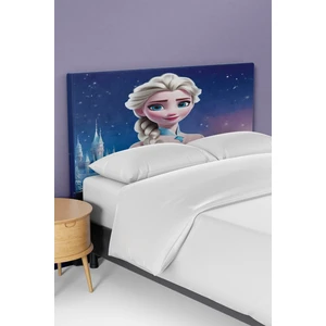 Talia Home Karlar Ülkesi Mavi Elsa Desenli Çocuk Odası Yatak Baza Başlık Kılıfı TLABK-064