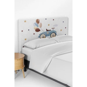 Talia Home Sevimli Araba ve Balon Desenli Çocuk Yatak Baza Başlık Kılıfı
