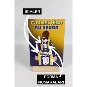 Kişiye Özel Tasarlanan Fenerbahçe Baba Ogul Taraftar Plağı 10X17
