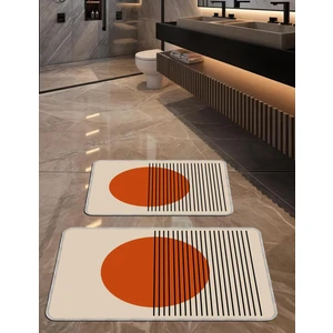 Dekoratif Modern Tasarım Kaymaz Taban Yıkanabilir Ikili Takım Banyo PASPASI(50X60-60X90 Cm)