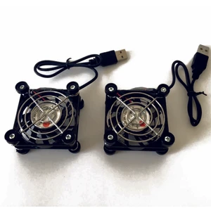 5 V USB 2 Adet Sehpa Ayaklı Fan Harici Laptop, Modem ve Tv Soğutucu 60X60X10  (6,5x6,5x4,25 Cm)