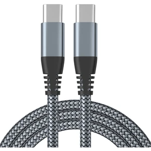 Forestl Digital iPhone 15 Serisi için 3m Type-C-Type-C Pd 60W Şarj Kablosu Naylon Örgülü Usb2.0 Veri Kablosu, Cep Telefonları, Tabletler, Dizüstü Bilgisayarlar için-Gri (Yurt Dışından)