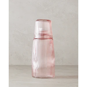 English Home Botelya Cam Başucu Sürahi Pembe