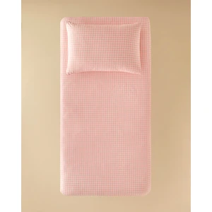 English Home Pure Line Pamuklu Çocuk Lastikli Çarşaf Takımı Pudra