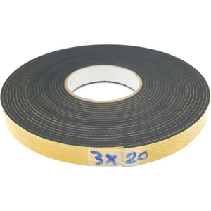 Kapı Pencere Izolasyon Bandı Yapışkan Kapı Pencere Süngeri Eva 3MMX20MM Siyah 25 Metre