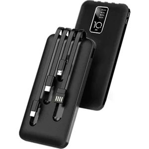 R711 Taşınabilir 10.000 mAh Powerbank - Entegre Çoklu Kablo ve LED Gösterge