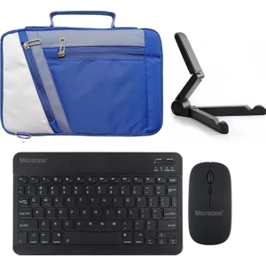 Huawei Matepad Se 11 Inch Uyumlu Tablet Çanta+Türkçe Bluetooth Klavye +Mouse+ Standı AL4383 Lacivert