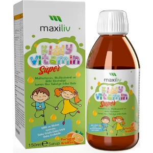 Kiddy Vitamin Süper Şurup 150ml - Multivitamin, Multimineral Ve Bitki Ekstraktları Içeren Şurup