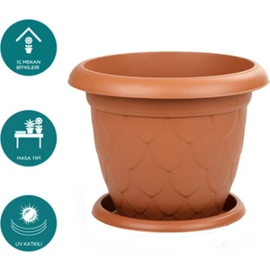 MF Botanik Serinova Damla Saksı 3.4 Litre Kiremit