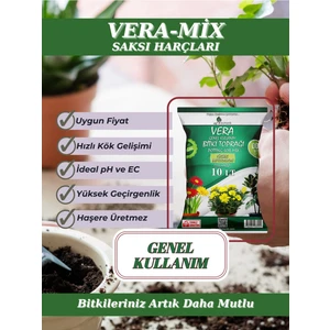 MF Botanik Vera Ithal Torf Cocopeat Özel Karışım Saksı Harcı Bitki Toprağı 10 Litre Toprak