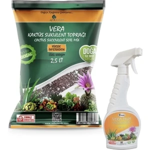 MF Botanik Kaktüs Sukulent 2 Li Bakım Seti - Kaktüs Toprağı ve Vitamin Besini
