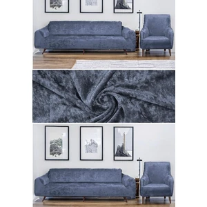 Kadife 3+3+1+1 Lastikli Kanepe Örtüsü | Lastikli Koltuk Örtüsü | Koltuk Kılıfı