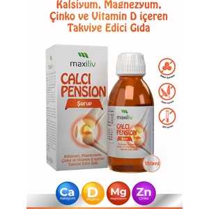 Calcipension Şurup 150ML - Kalsiyum, Magnezyum, Çinko ve Vitamin D Içeren Takviye Edici Gıda
