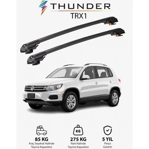 Volkswagen Tıguan 2016-SONRASI Trx1 Thunder Carrier Kilitli Ara Atkı Taşıyıcı Tavan Barı Gri