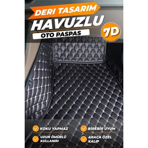Fiat Doblo (2003-2012) Birebir Uyumlu Araca Özel Dikim 7d Deri Paspas