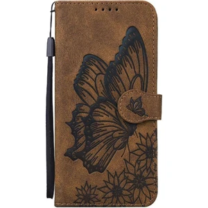 Colorful Shop IPhone 16 Için Flip Case Pro Max Manyetik Closu Cüzdan Büyük Kelebek Pu (Yurt Dışından)