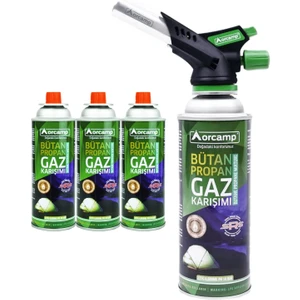 Çakmaklı Kartuş Pürmüz Set ve 3 Adet 227 Gram Gaz Kartuş Seti