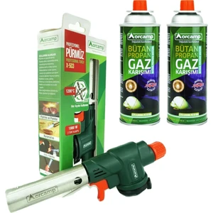 Profesyonel Pürmüz Başlık ve 2 Adet 227 Gram Gaz Kartuş Seti