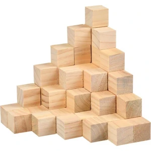 Ahşap Küp Bloklar 1CMX1CMX1CM 100 Adet Doğal Ahşap Küp