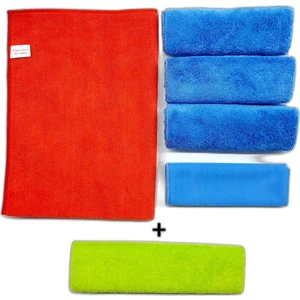 Superclean Mikrofiber Ekonomik Oto Temizlik Seti ( Oto Kurulama + Cam Bezi + 3'lü Cila Bezi ) ve Mikrofiber Bez