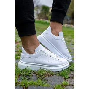 Bay Armedon  Beyaz Sneaker Unisex Günlük Kalın Taban Spor Yürüyüş Ayakkabı