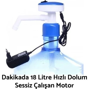 Elektrikli Damacana Su Pompası Adaptörlü (Dakikada 18 Litre Su)