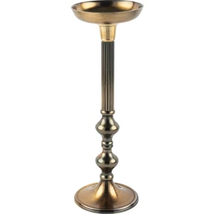 Mikasa Moor Gold Çizgili Şamdan 13x40cm