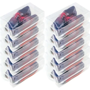 Kitchen Line 10 Adet Erkek Ayakkabı Kutusu Şeffaf Ayakkabı Saklama Kutusu