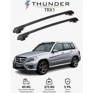Mercedes-Benz Glk-Class 2009-2015 Trx1 Thunder Carrier Kilitli Ara Atkı Taşıyıcı Tavan Barı Siyah