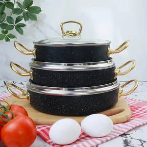 Granit Omlet Sahan Seti 3’Lü Seti Inox
