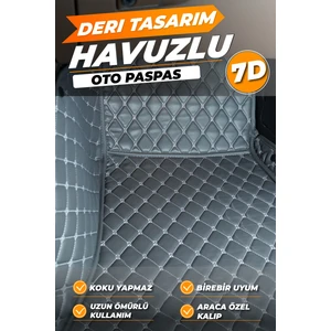 Volkswagen Caddy (2021-2024) Uyumlu Özel Dikim Deri 7d Havuzlu Paspas