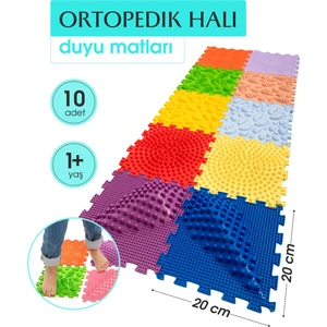 10 Modüllü Ortopedik Halı Çocuk Duyu Matları Puzzle Çocuk Masaj Halıları OH101