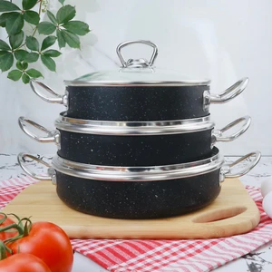 Granit Omlet Sahan Seti 3’Lü Seti Inox