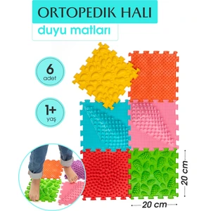 6 Modüllü Ortopedik Halı Çocuk  duyu matları Renkli Puzzle Çocuk Masaj Halıları OH602