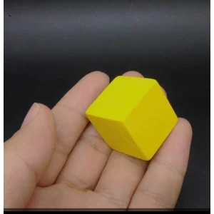 Renkli 2cm Ahşap Küp Blok 20 Adet Tek Renk