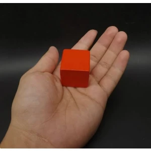 Renkli 2cm Ahşap Küp Blok 20 Adet Tek Renk