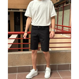 Erkek, 5 Cep, Duble Paça, Rengi Solmaz, Pamuklu Gabardin Şort 24INP151