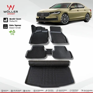 Skoda Superb Paspas Bagaj Havuzu Set 2024 Sonrası 3D Ultraflex Set