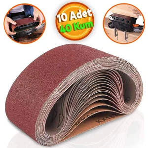 Sonsuz Bant 40 Kum Tank Palet Zımpara Kağıdı 75 x 533 mm (10 Adet)